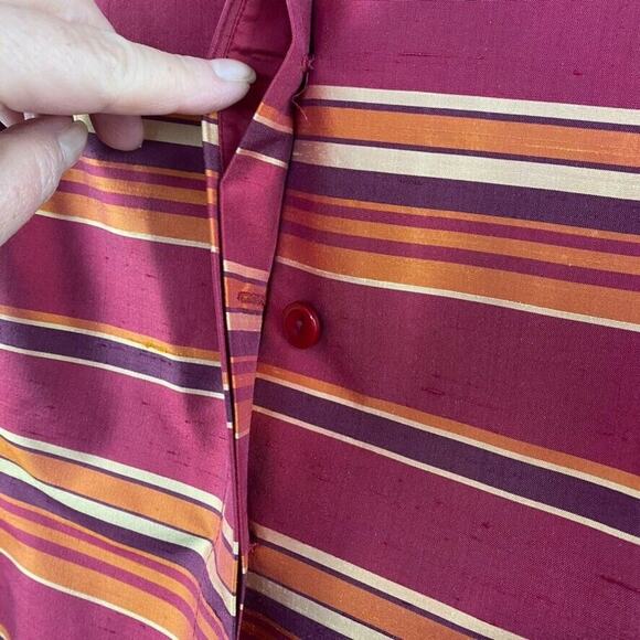 Kasper & Company ASL Women 8P Silk Jacket Career Red Striped Lined NEW Deadstock - Picture 5 of 10